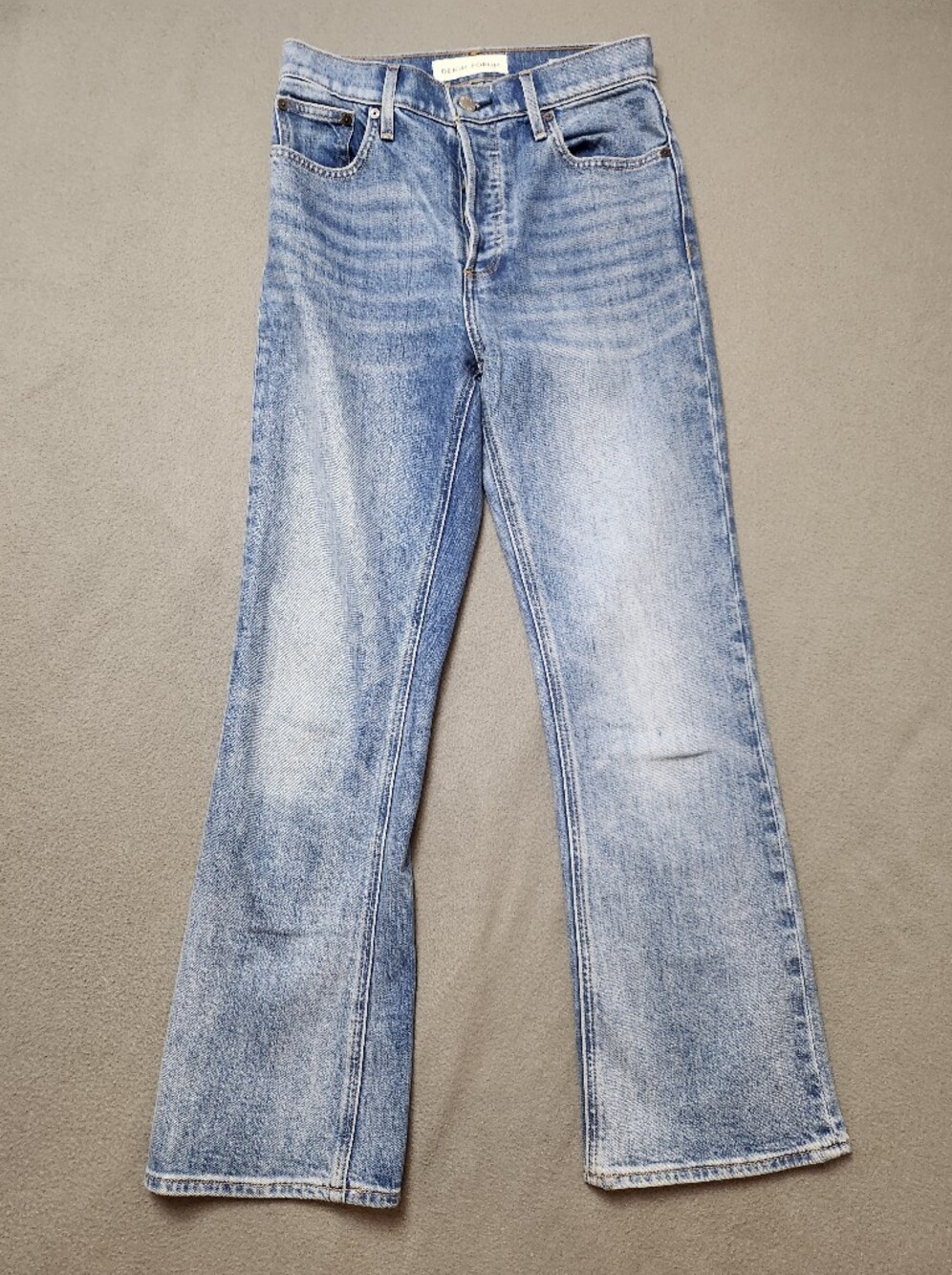 The Denim Forum Bailey high rise crop flare Sz 25